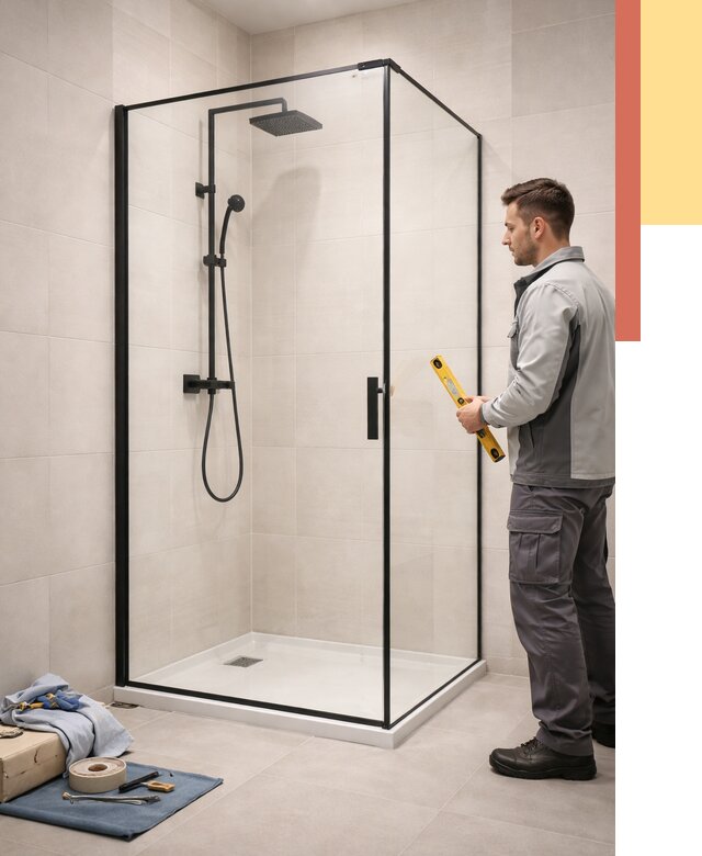 Стеклянные перегородки для душа в Канаше от 12840 руб. | Монтаж под ключ — ОТДЕЛОЧНИК-Кна