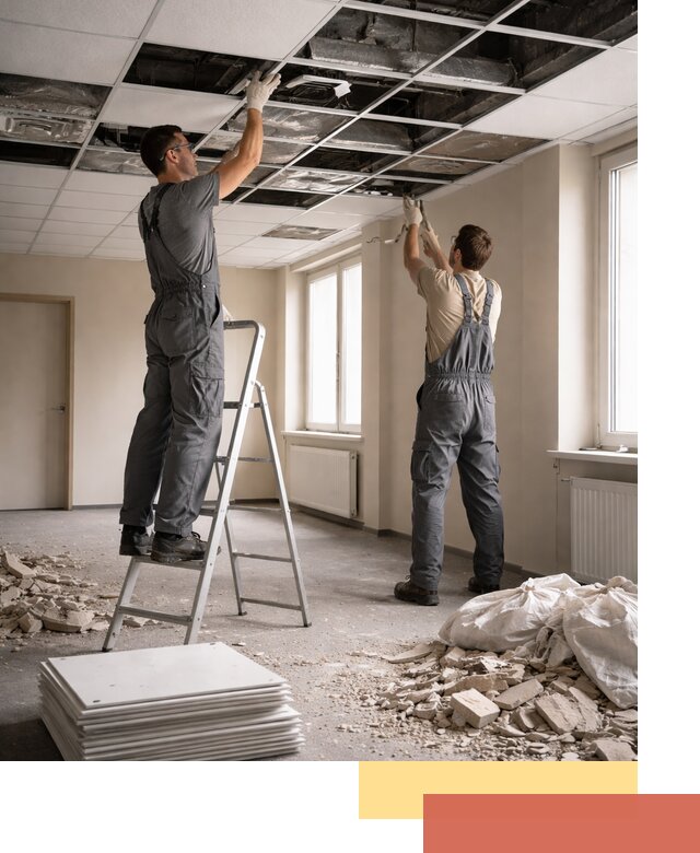 Демонтаж потолков Армстронг профессионально в Канаше