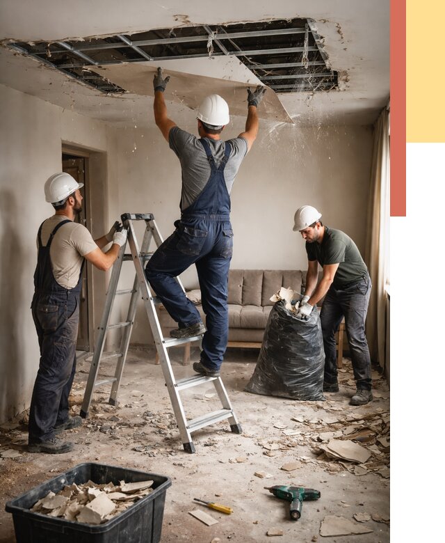 Демонтаж гипсокартонного потолка в Канаше от 431 руб. за м2 — ОТДЕЛОЧНИК-Кна