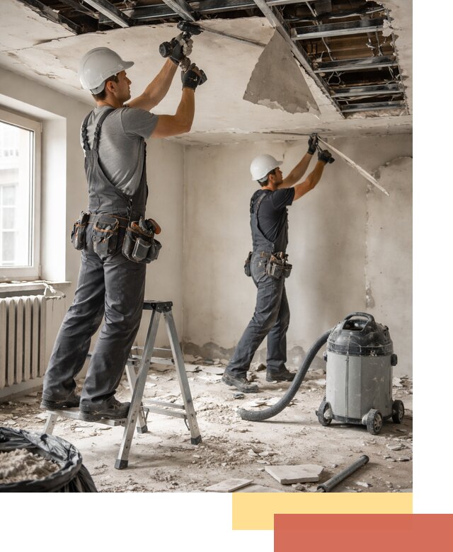 Демонтаж гипсокартонного потолка в Канаше быстро и аккуратно