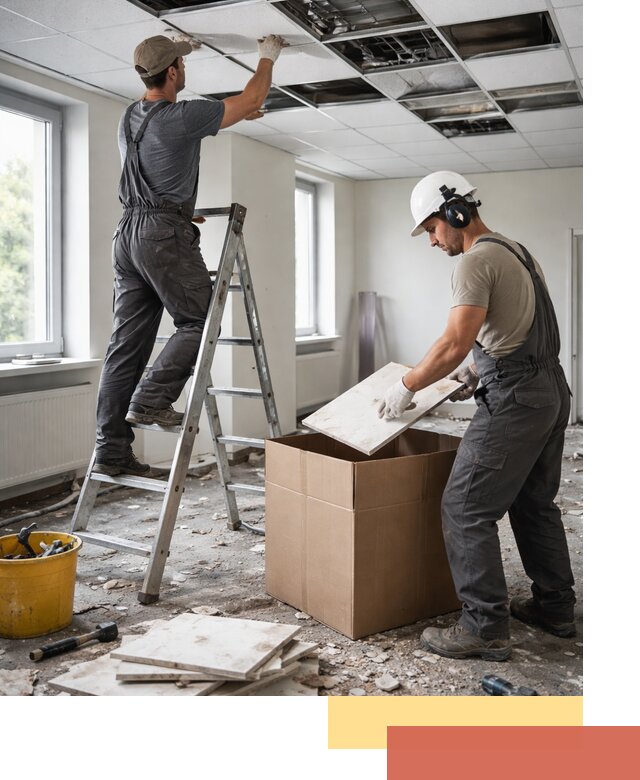 Демонтаж потолочной плитки в Канаше быстро и аккуратно