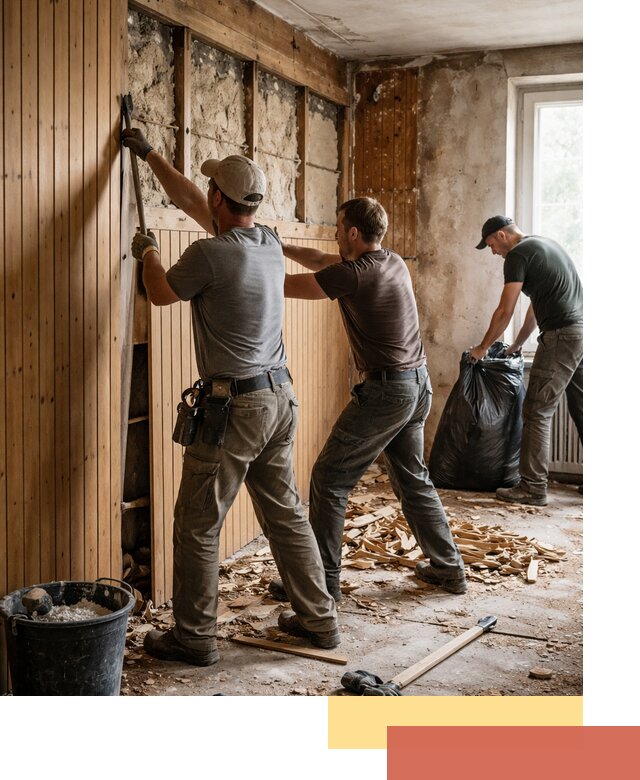 Демонтаж вагонки и вывоз материалов в Канаше