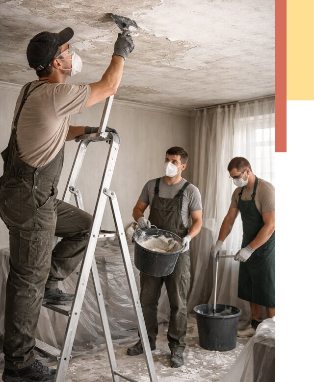 Удаление побелки с потолка в Канаше от 2568 руб. быстро и недорого | ОТДЕЛОЧНИК-Кна