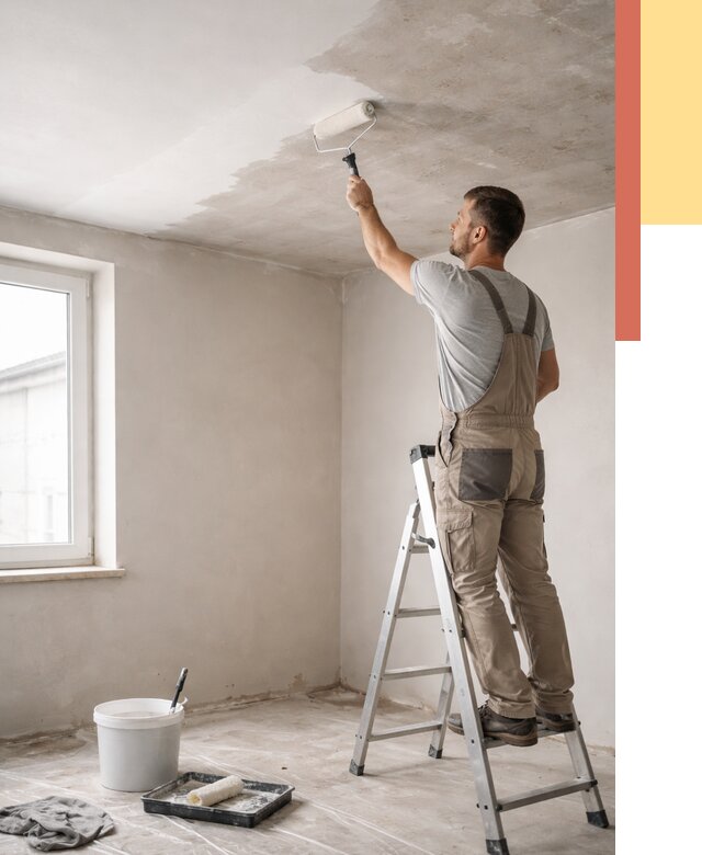 Грунтовка потолка в Канаше от 2568 руб. — быстро и недорого | ОТДЕЛОЧНИК-Кна