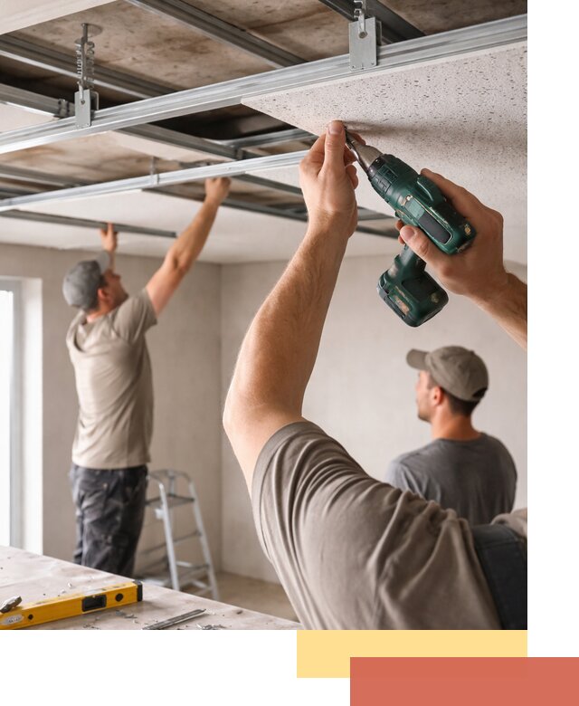 Монтаж акустического потолка в Канаше под ключ