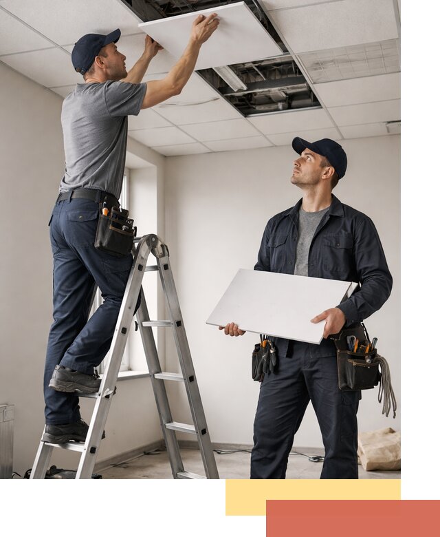 Обслуживание подвесного потолка в Канаше — ремонт и чистка