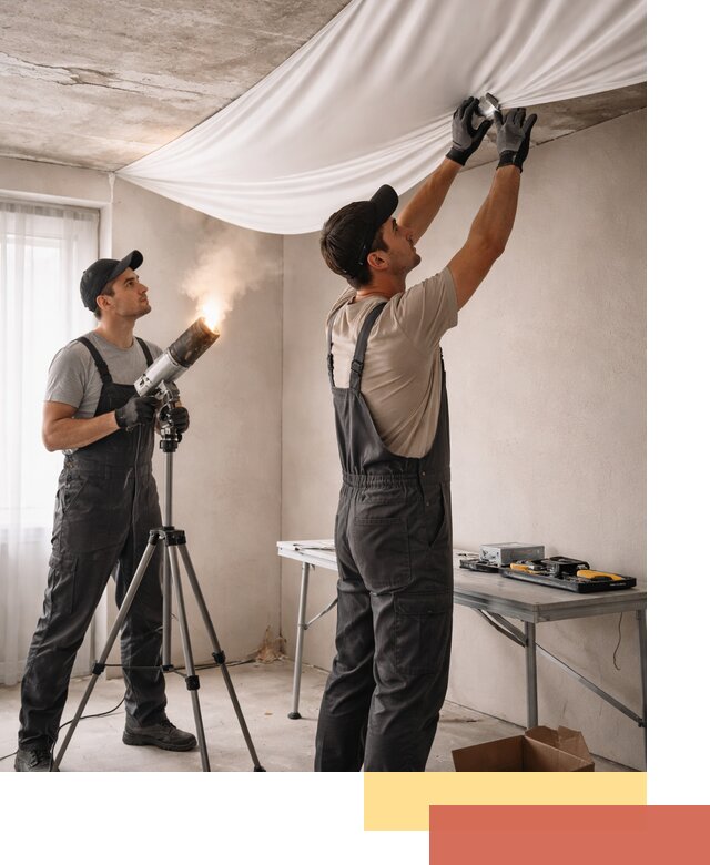 Установка натяжного потолка под ключ в Канаше