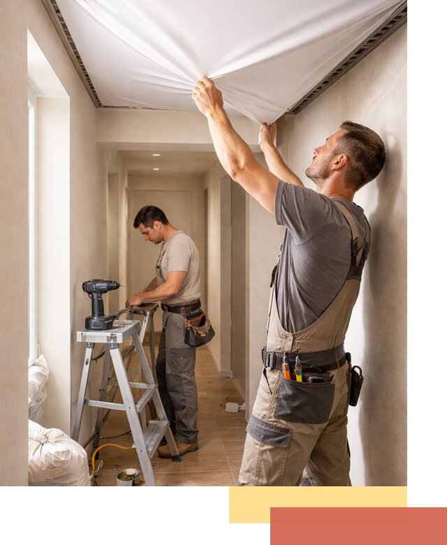 Монтаж натяжного потолка в прихожей в Канаше