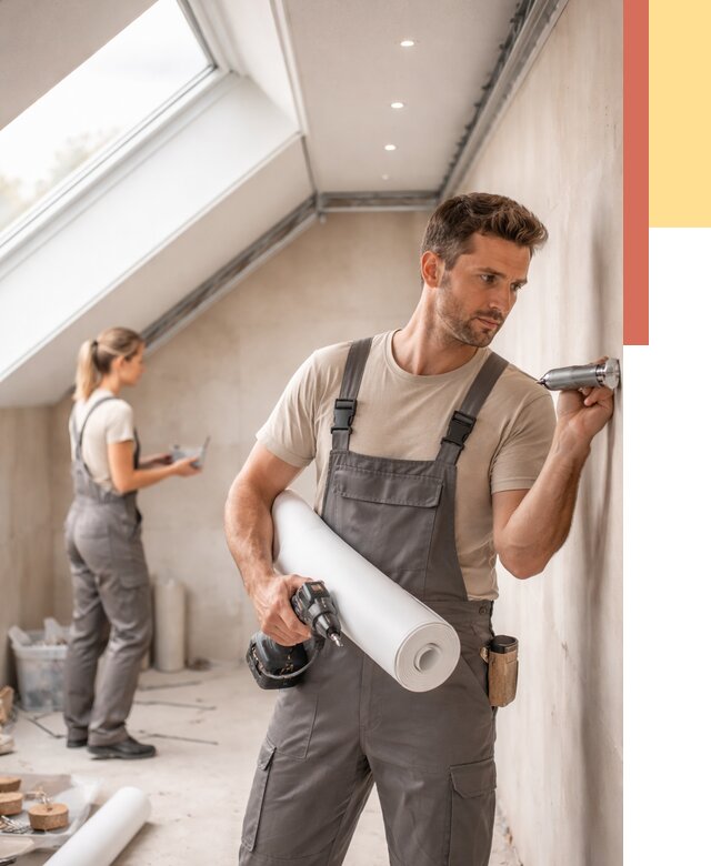 Монтаж натяжного потолка на мансарде в Канаше от 3595 руб. | ОТДЕЛОЧНИК-Кна