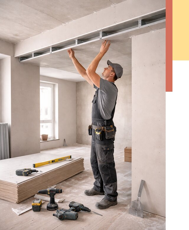 Потолок из гипсокартона с нишей в Канаше от 1284 руб. под ключ | ОТДЕЛОЧНИК-Кна