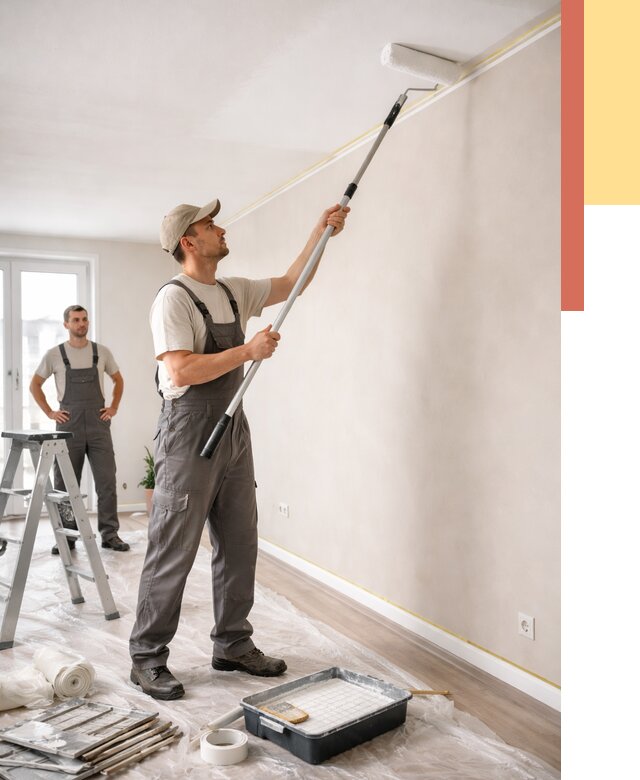 Покраска потолка из гипсокартона в Канаше от 4622 руб./м2 — услуги под ключ | ОТДЕЛОЧНИК-Кна