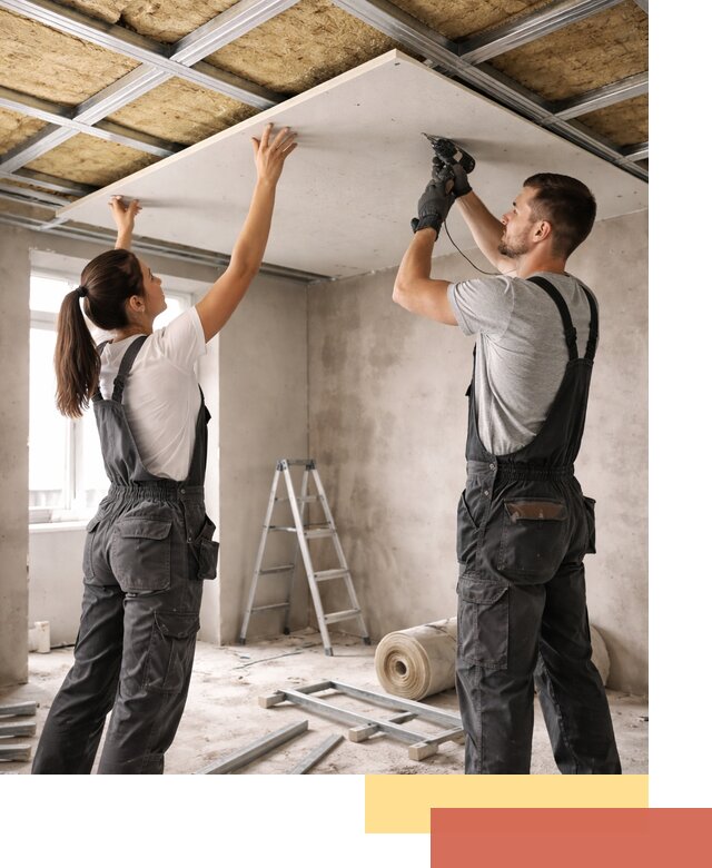 Звукоизоляция потолка из ГКЛ в Канаше профессионально и надежно