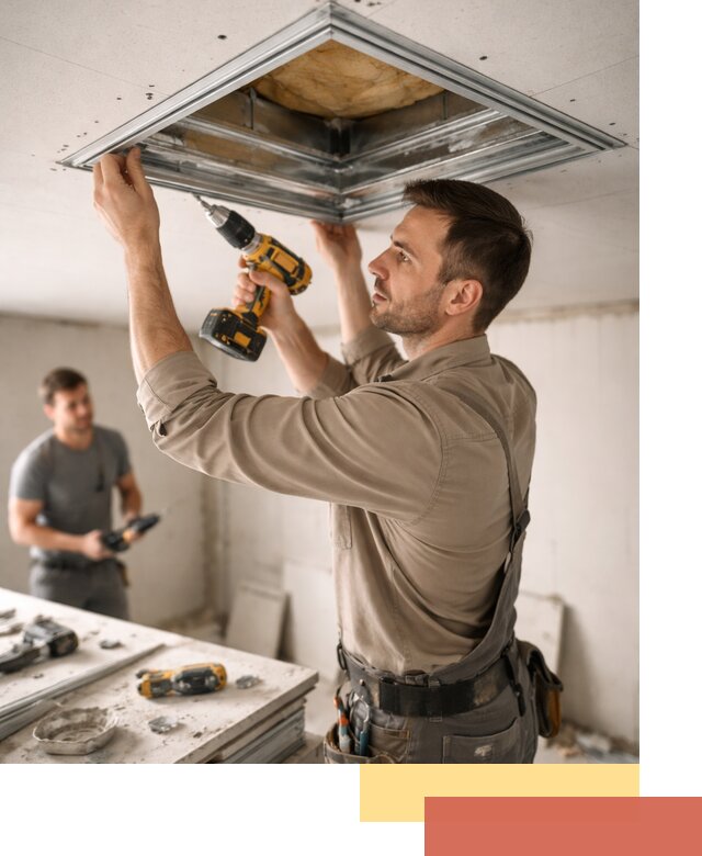 Монтаж люка в потолок из ГКЛ в Канаше