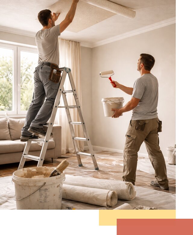 Поклейка обоев на потолок в Канаше — качественно и быстро