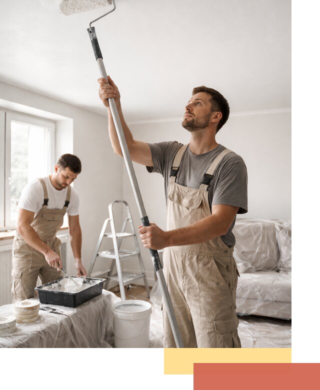 Покраска потолка водоэмульсионной краской в Канаше