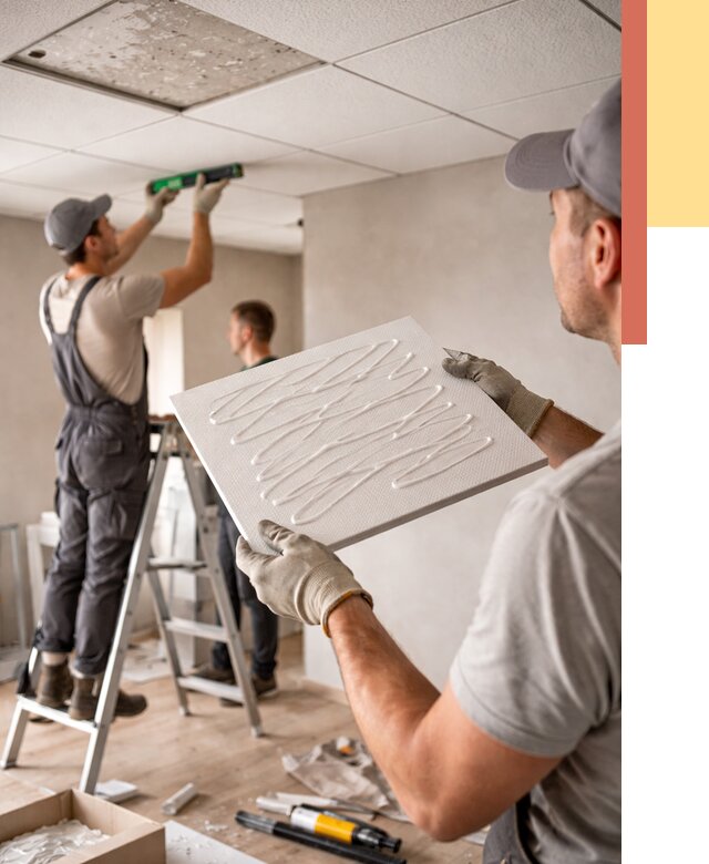 Монтаж потолочной плитки в Канаше от 4622 руб. — быстро и недорого | ОТДЕЛОЧНИК-Кна