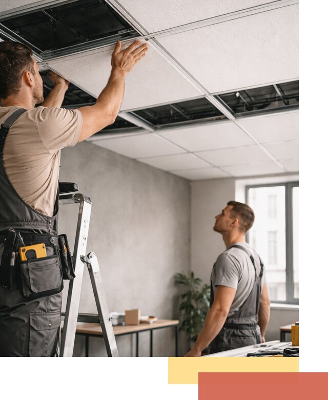 Монтаж потолочной плитки в Канаше качественно и в срок