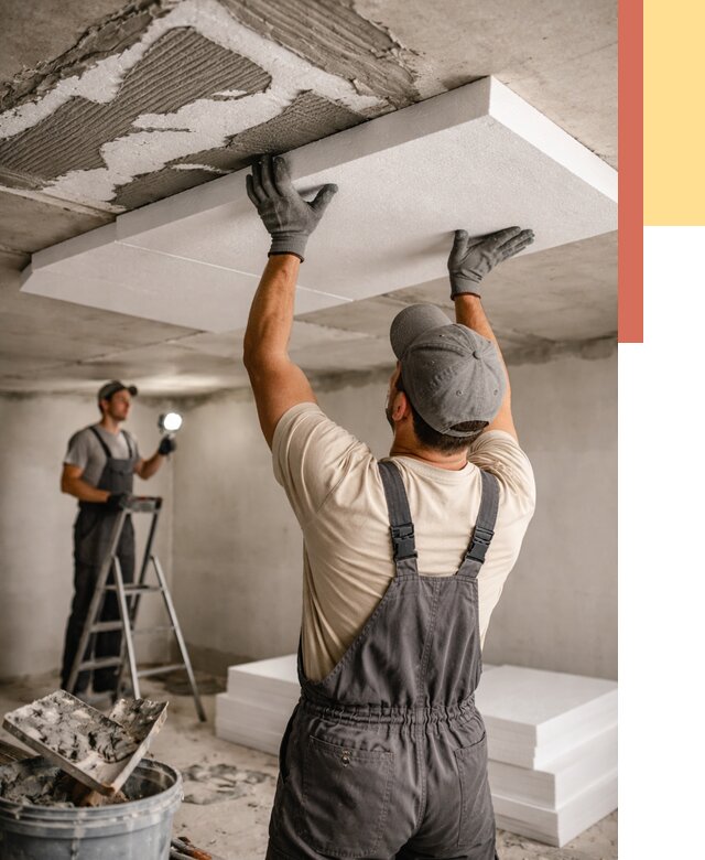 Утепление потолка пенопластом в Канаше от 4622 руб/м2 — недорого и быстро | ОТДЕЛОЧНИК-Кна