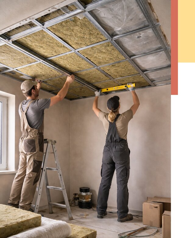 Шумоизоляция потолка в Канаше от 1284 руб. под ключ — услуги ОТДЕЛОЧНИК-Кна